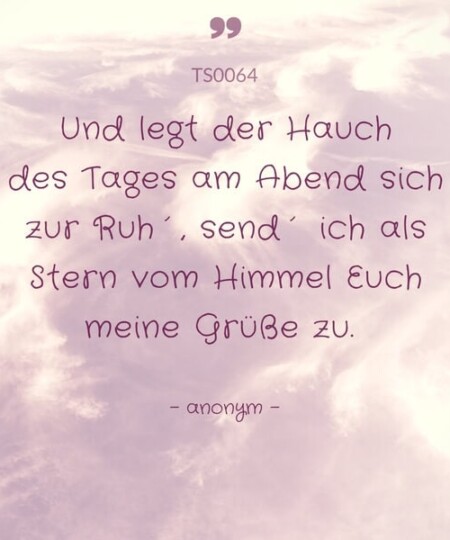 Trauerspruch "Hauch des Tages..."