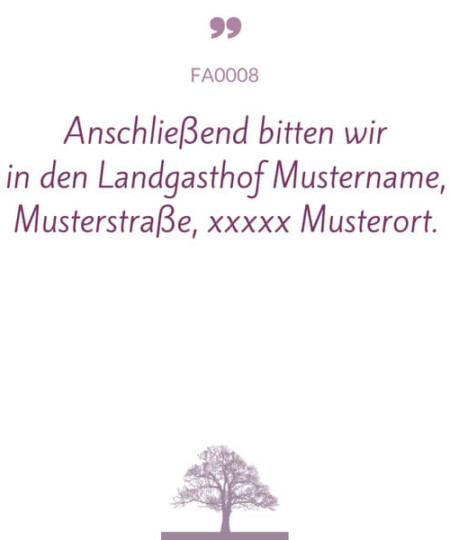 Mustertext "Anschließend bitten wir..."