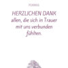 Mustertext "Herzlichen Dank allen..."