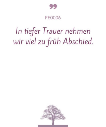 Mustertext "In tiefer Trauer..."