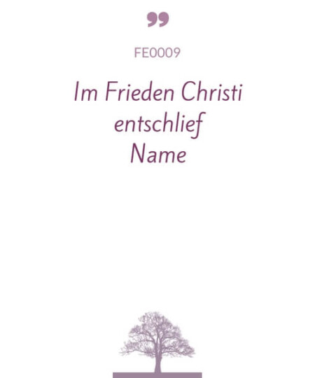 Mustertext "Im Frieden Christi..."