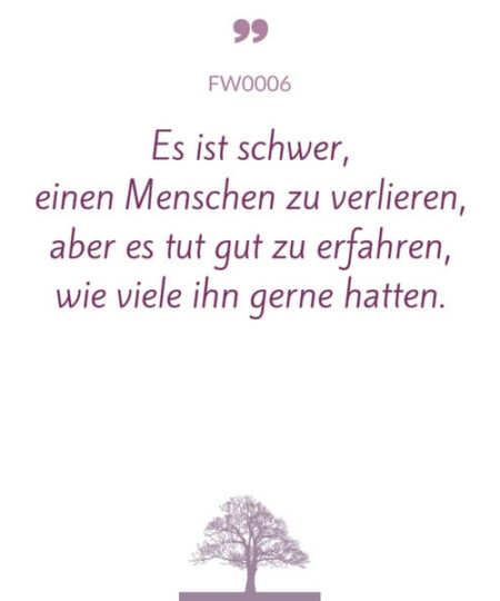 Mustertext "Einen geliebten Menschen verlieren..."