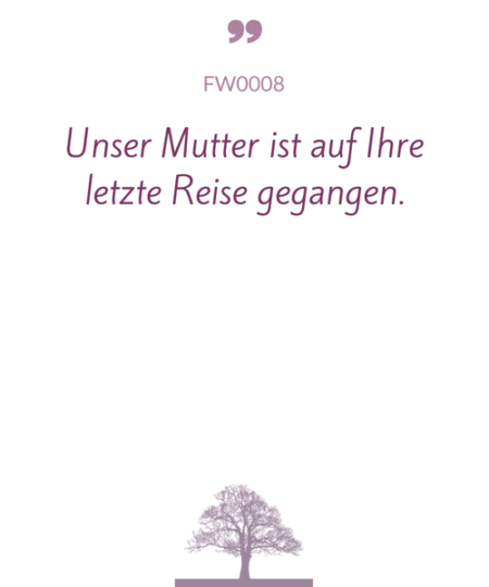 Mustertext "Auf die letzte Reise gehen..."