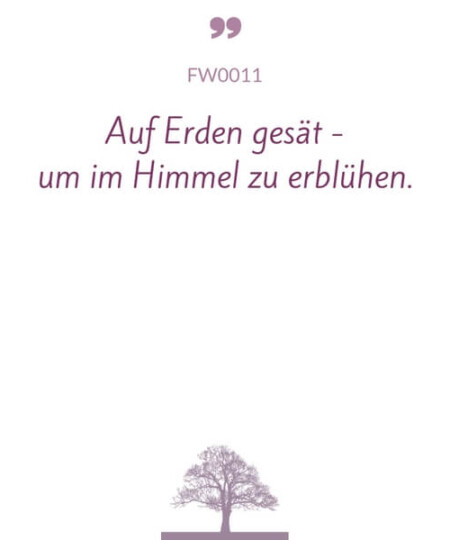 Mustertext "Auf Erden gesät..."