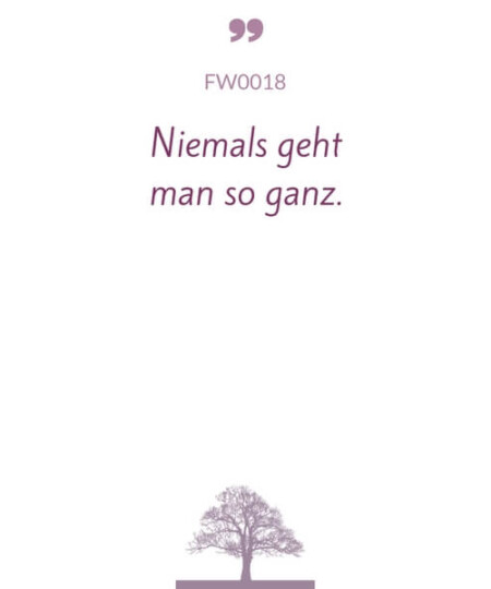 Mustertext "Niemals geht man so ganz..."