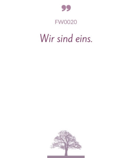 Mustertext "Wir sind eins..."
