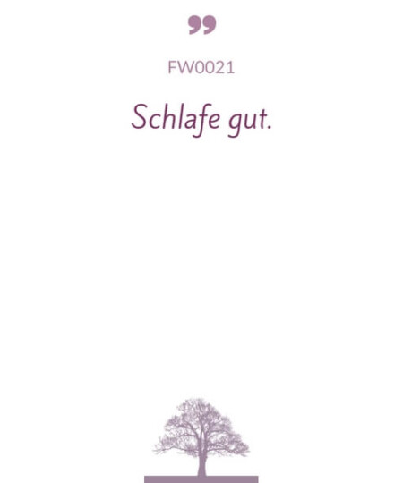 Mustertext "Schlafe gut..."