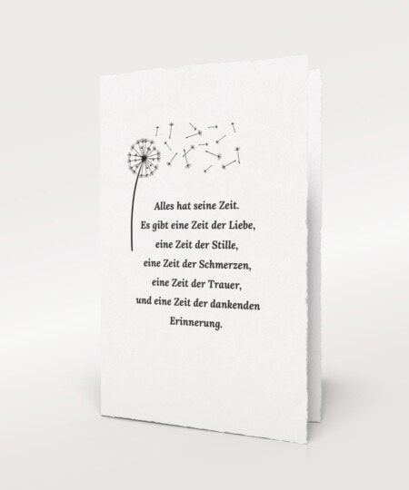 Produktbild Pusteblume Büttenpapier Hochformat