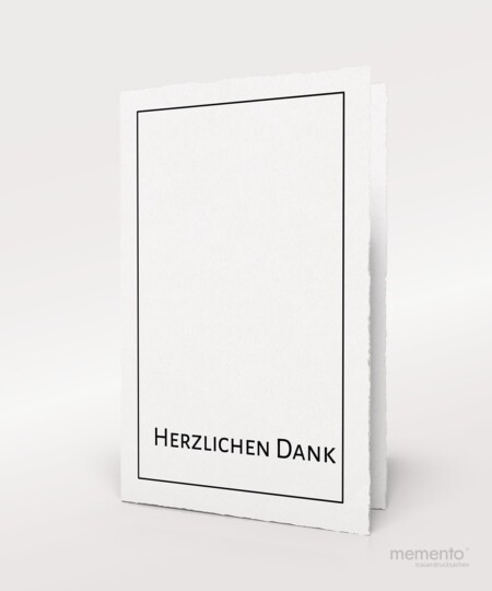 Produktbild Büttenpapier Danksagung Trauer mit schwarzem Rand