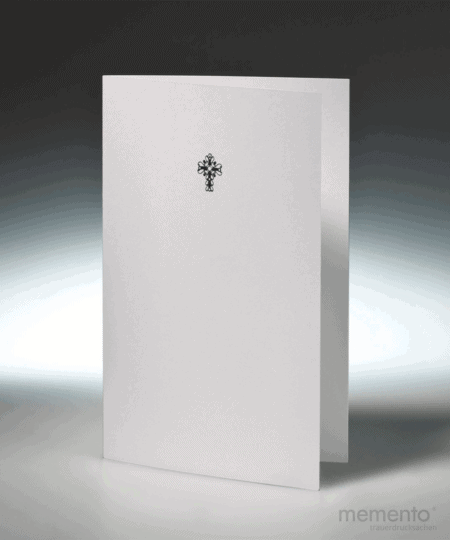 Beileidskarte Geschwungenes Kreuz 3 Stück