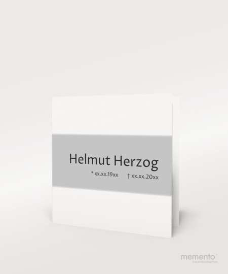 Produktbild Sterbebild Grauer Hintergrund