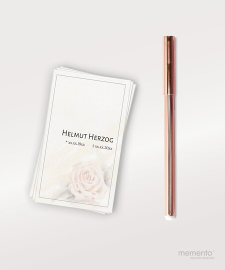 Produktbild Sterbebild Pastellfarbige Rose
