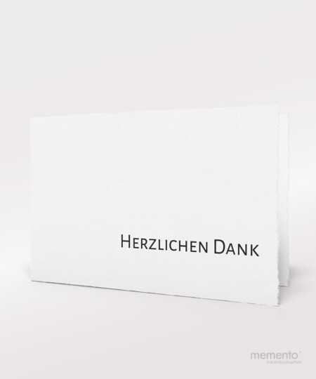 Produktbild Büttenpapier Danksagung Trauer Querformat