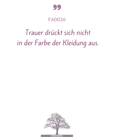 Mustertext für Kleidung bei einer Beerdigung