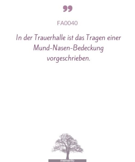 Mustertext Corona Mund-Nasen-Bedeckung