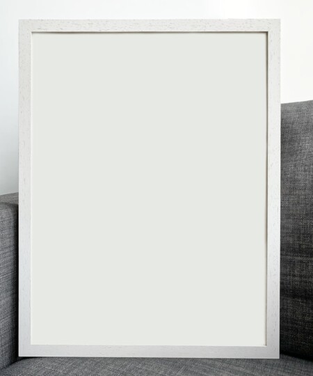 Bilderrahmen für Fotodruck Trauerfeier - 30x40 cm Holz weiß lasiert