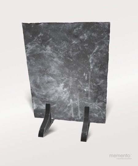 Abbildung Gedenktafel Schiefer Kreativ Hochformat 20x30 Rückseite