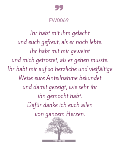 Mustertext Ihr habt mit gelacht