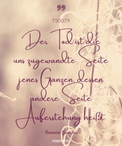 Trauerspruch Der Tod ist die uns zugewandte Seite