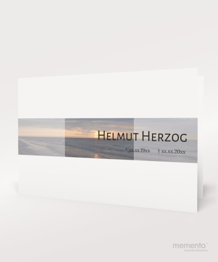 Produktbild Meerblick Trauerkarte Querformat