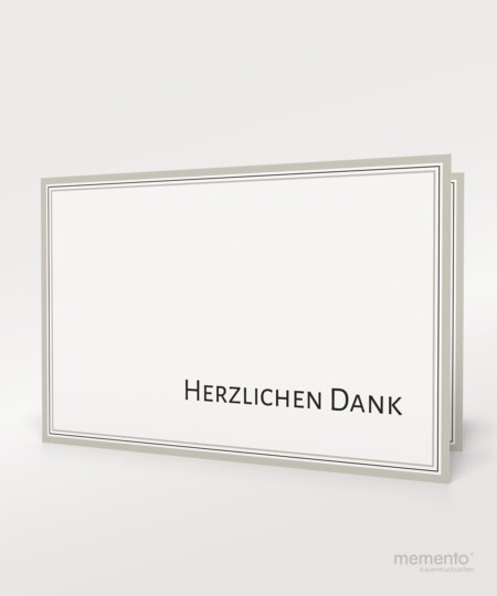 Produktbild Zweifarbiger Rand Danksagung Trauer Querformat