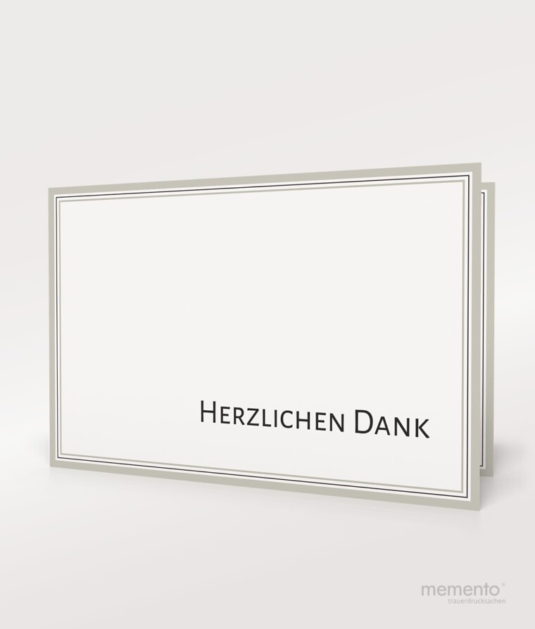 Produktbild Zweifarbiger Rand Danksagung Trauer Querformat