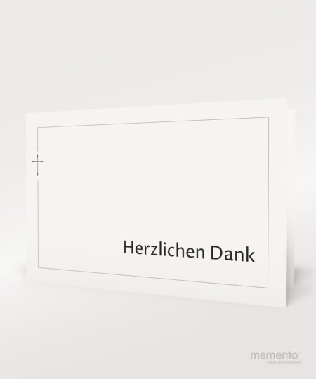 Produktbild Feiner Rand mit Kreuz Danksagung Trauer Querformat