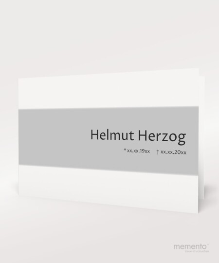 Produktbild Grauer Hintergrund Trauerkarte Querformat