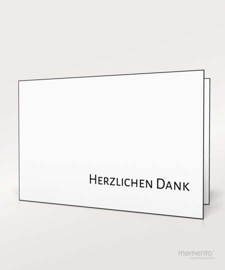 Produktbild Handgestrichener Trauerrand Danksagung Trauer Querformat