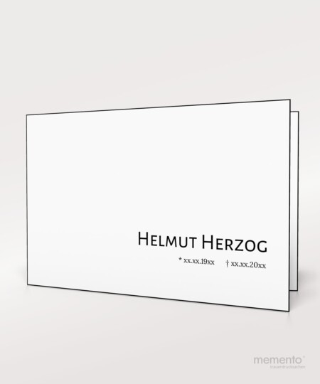 Produktbild Handgestrichener Trauerrand Trauerkarte Querformat