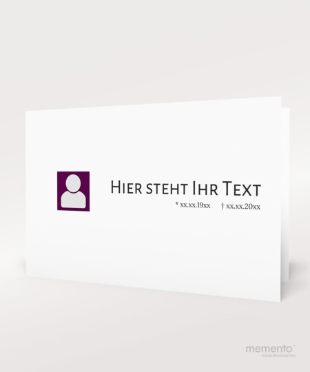 Produktbild Trauerkarte Kreativ Querformat weiss