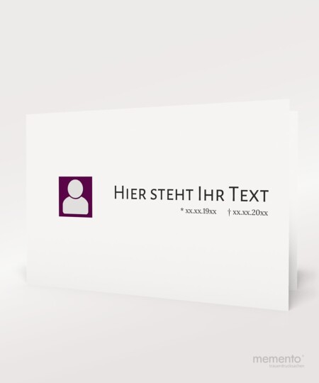 Produktbild Trauerkarte Kreativ Querformat creme