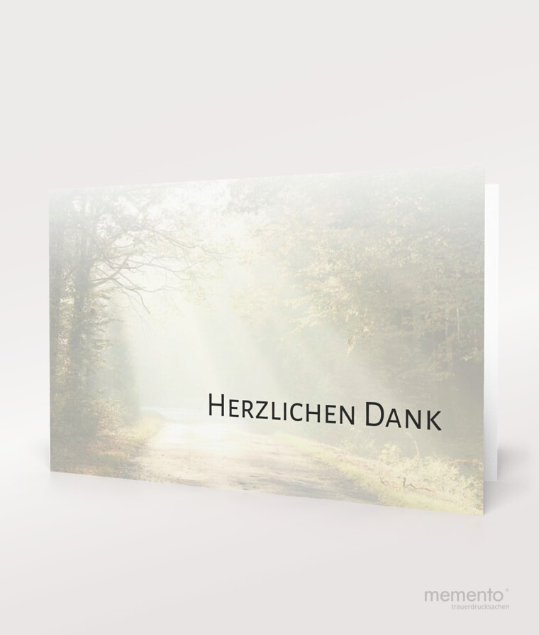 Produktbild Waldweg Danksagung Trauer Querformat