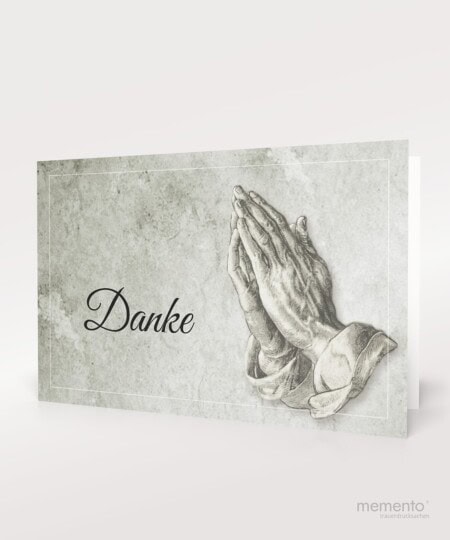 Produktbild Danksagung Betende Hände Querformat