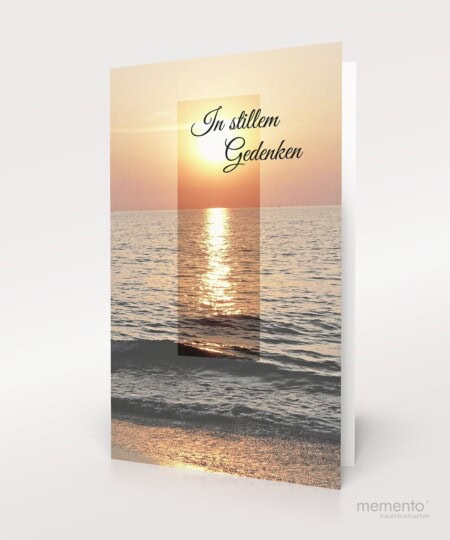 Produktbild Danksagung Trauer Sonnenuntergang am Meer Querformat