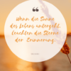 Trauerspruch Wenn die Sonne des Lebens untergeht